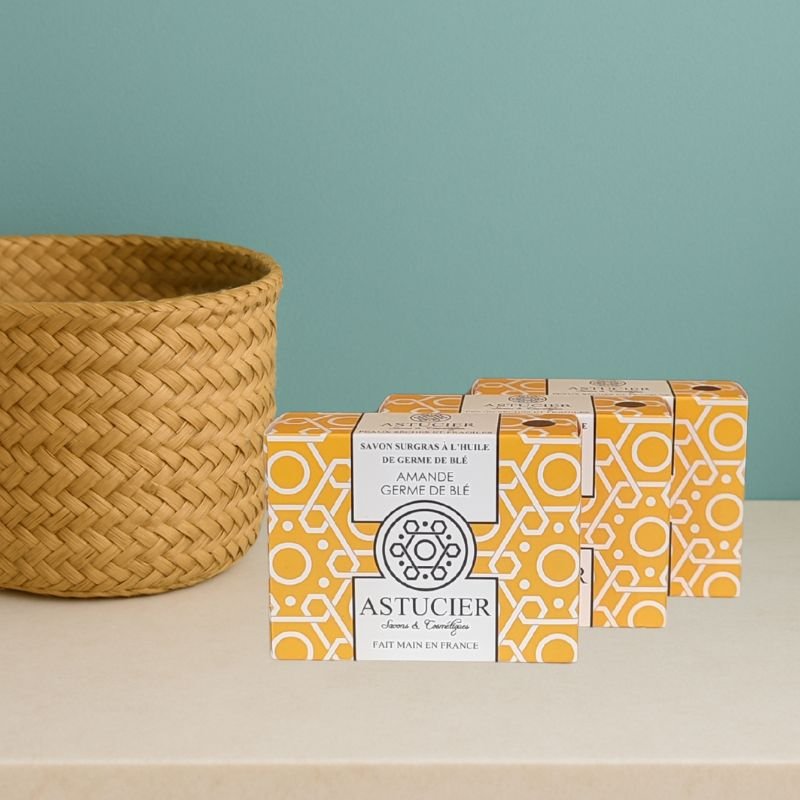 Savon naturel nourrissant pour peau sèche – Amande & Germe de blé