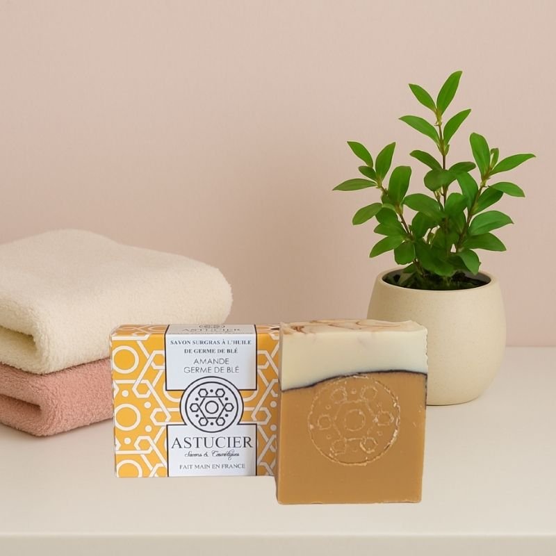 Savon naturel nourrissant pour peau sèche – Amande & Germe de blé