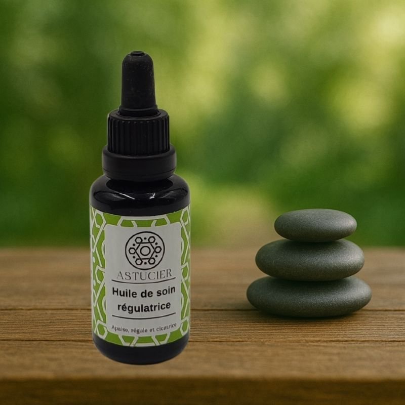 Huile de soin régulatrice au jojoba – soin naturel peaux grasses et à imperfections
