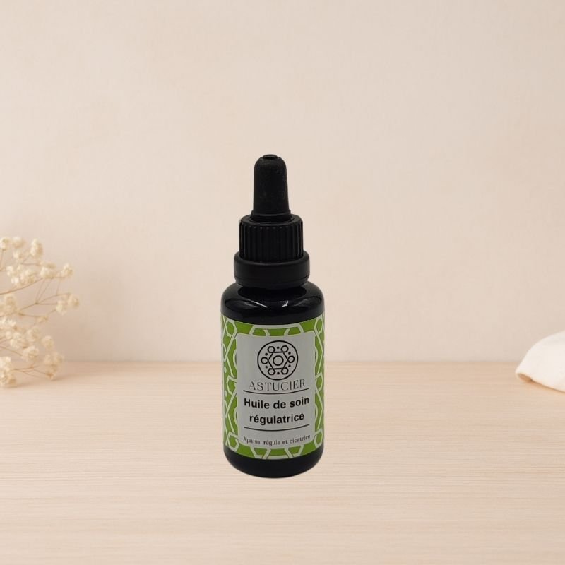 Huile de soin régulatrice au jojoba – soin naturel peaux grasses et à imperfections