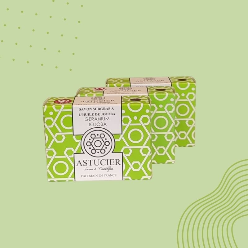 Savon naturel pour peau à imperfections – Géranium & Jojoba