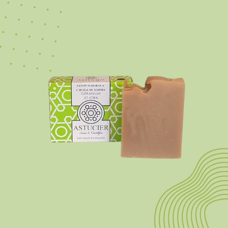 Savon naturel pour peau à imperfections – Géranium & Jojoba