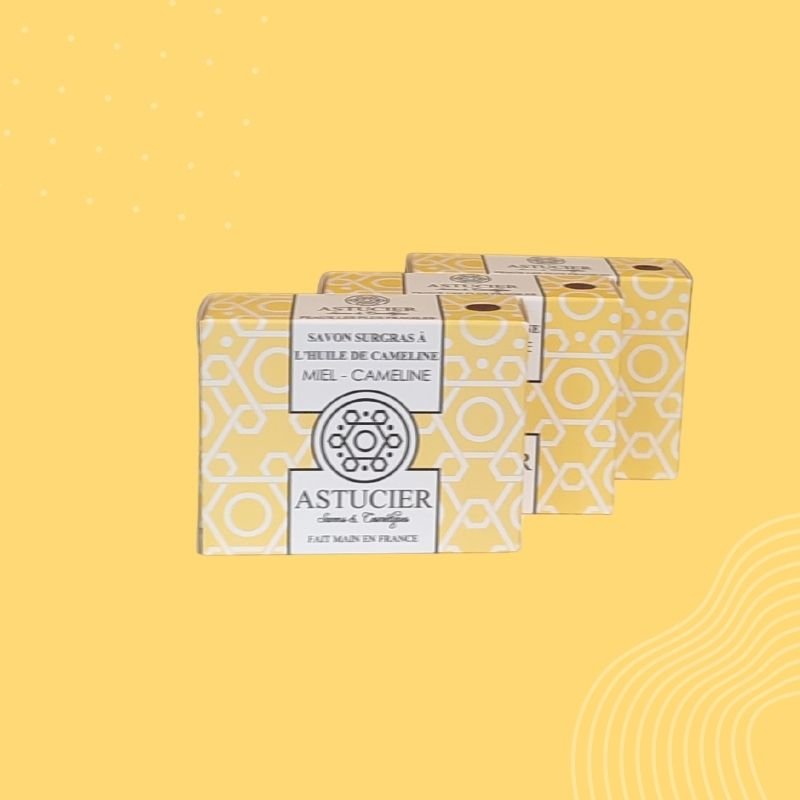 Savon sans huile essentielle pour peau atopique – Miel & Cameline