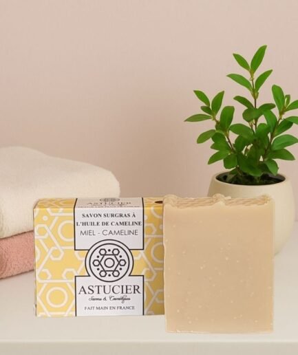 Savon sans huile essentielle pour peau atopique – Miel & Cameline