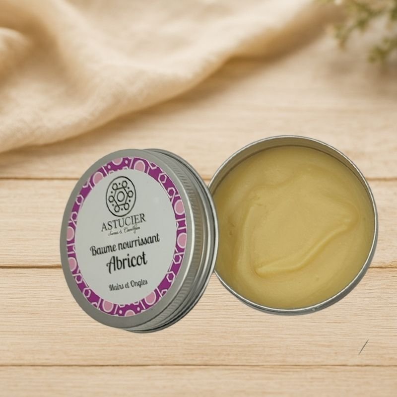 Baume nourrissant à l’huile d’abricot – soin réparateur pour mains sèches