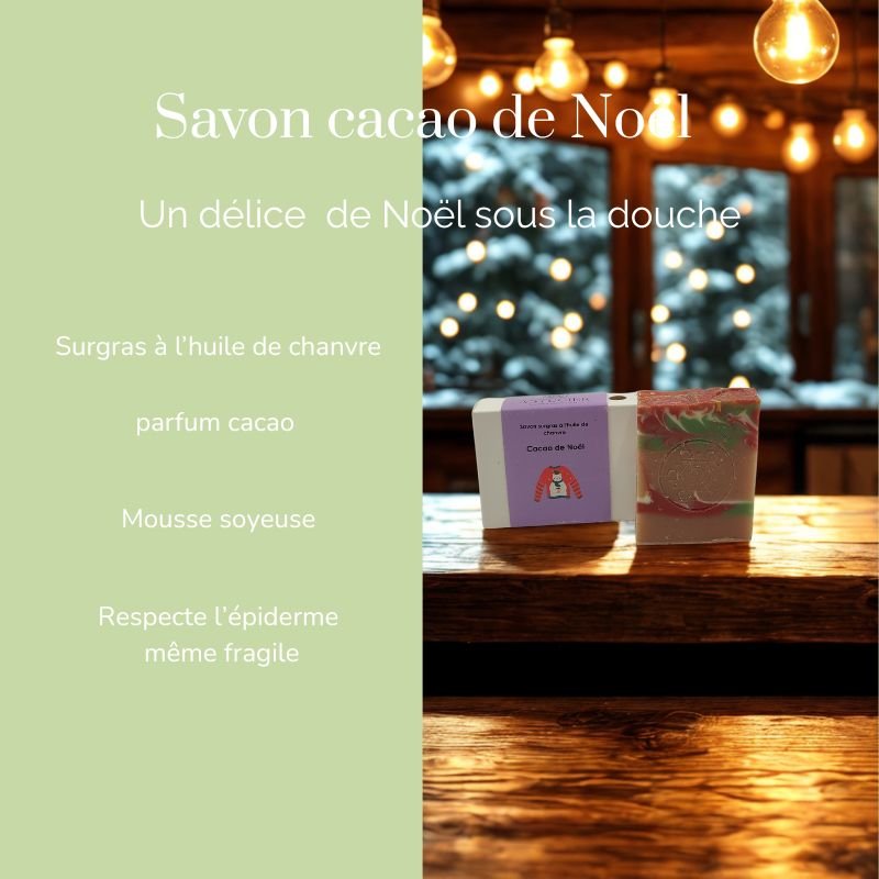 Savon Cacao de Noël – savon artisanal parfum chocolat et épices en édition limitée