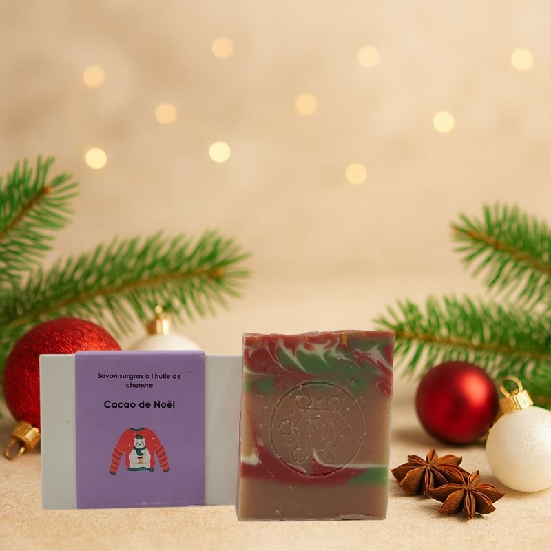 Savon Cacao de Noël – savon artisanal parfum chocolat et épices en édition limitée