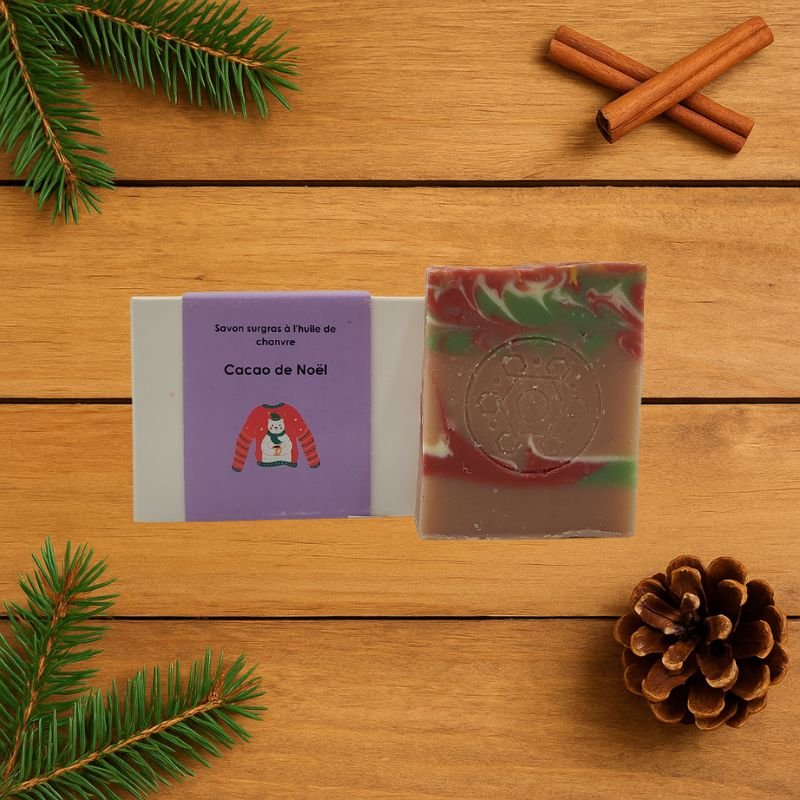 Savon Cacao de Noël – savon artisanal parfum chocolat et épices en édition limitée