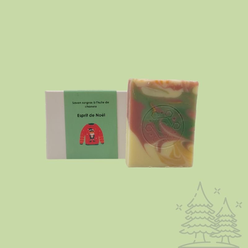 Savon Esprit de Noël – savon artisanal parfum frais et épicé en édition limitée