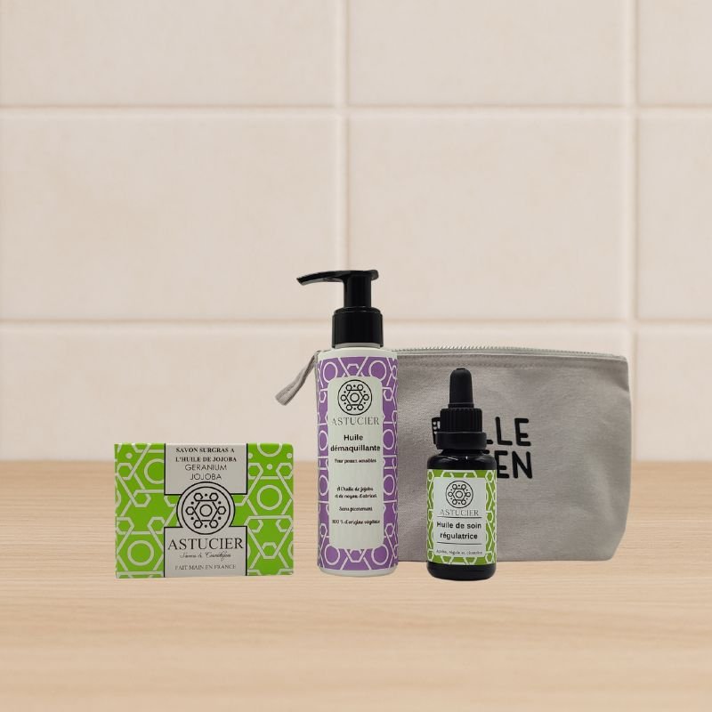 Routine double nettoyage peau à imperfections – Trousse visage naturelle