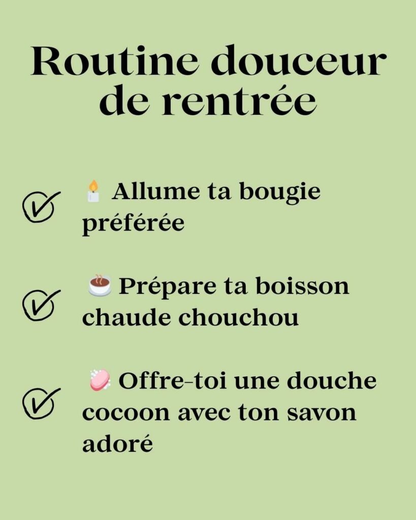 routine rentrée