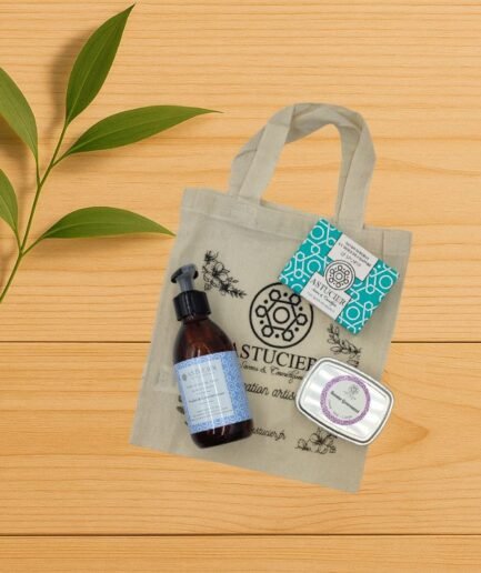 Coffret Sport Récupération – Savon, huile de massage menthe-romarin et baume zones sèches